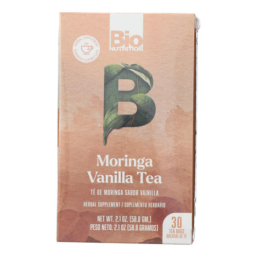 Bio Nutrition - Tea Vanilla Moringa - 1 Each-30 Ct