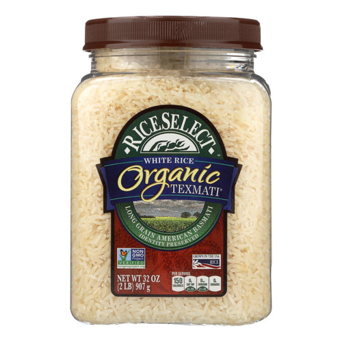 Rice Select Texmati Rice - Organic White - Case Of 4 - 32 Oz.