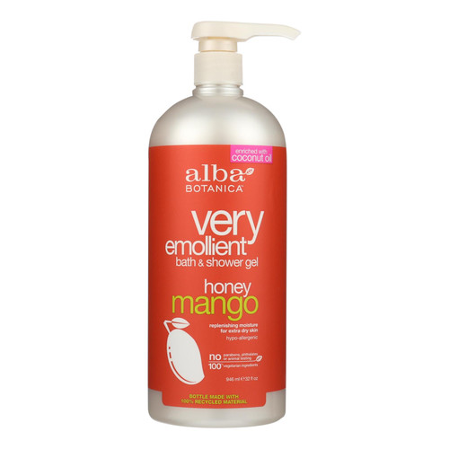 Alba Botanica - Very Emollient Bath And Shower Gel - Honey Mango - 32 Fl Oz