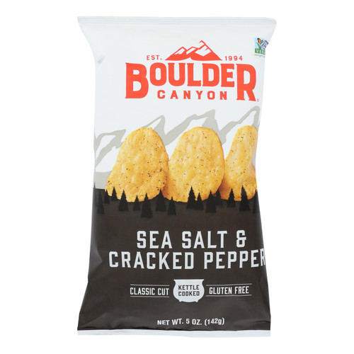 Boulder Canyon - Chips - Sea Salt And Cracked Pepper - Case Of 12 - 5 Oz.