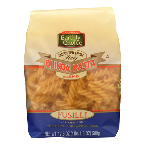 Nature's Earthly Choice Quinoa Pasta Blend Fusilli Corn Rice And Quinoa Blend - Case Of 6 - 17.6 Oz