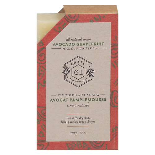 Crate 61 - Bar Soap Avocado Grapefruit - Case Of 8-4 Oz