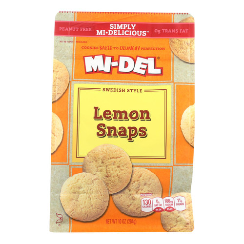 Midel Cookies - Lemon Snaps - Case Of 8 - 10 Oz