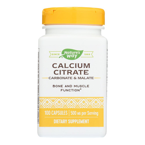 Nature's Way - Calcium Citrate - 500 Mg - 100 Capsules