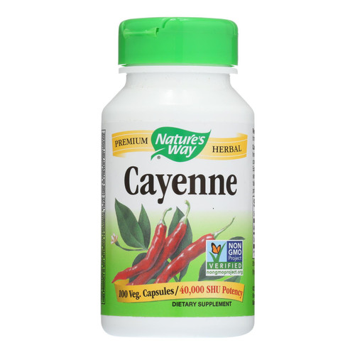 Nature's Way - Cayenne And Pepper - 450 Mg - 100 Capsules