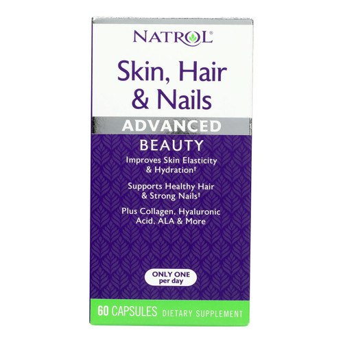 Natrol Skin Hair And Nails With Lutein Capsules - 60 Count