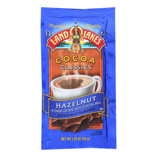 Land O Lakes Cocoa Classic Mix - Hazelnut And Chocolate - 1.25 Oz - Case Of 12