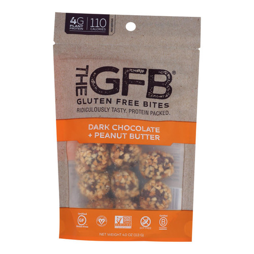 The Gfb Dark Chocolate Peanut Butter Bites  - Case Of 6 - 4 Oz