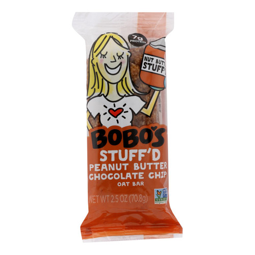 Bobo's Oat Bars - Oat Bar - Peanut Butter Filled Chocolate Chip - Case Of 12 - 2.5 Oz