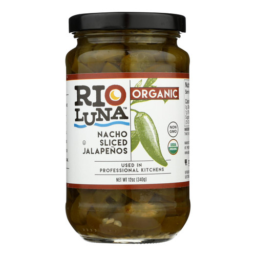 Rio Luna Organic Nacho Sliced Jalapenos - Case Of 12 - 12 Oz