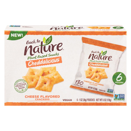 Back To Nature - Crackers Cheddalicious - Case Of 4 - Six 1oz Pouches