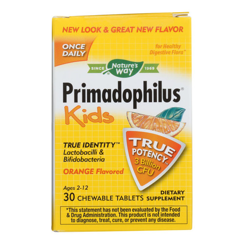 Nature's Way Dietary Supplement Orange Flavored Primadophilus  - 1 Each - 30 Chew