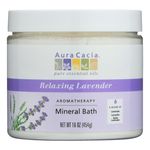 Aura Cacia - Aromatherapy Mineral Bath Lavender Harvest - 16 Oz