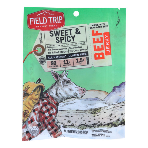 Field Trip Beef Jerky - Honey Spice - Case Of 9 - 2.2 Oz.