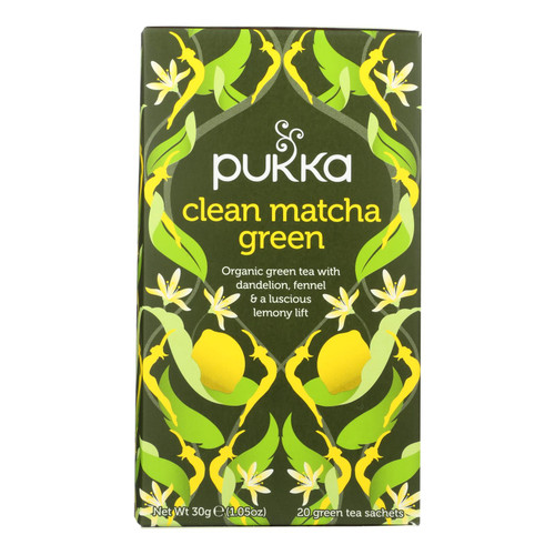 Pukka Herbs Green Tea - Green Clean Matcha - Case Of 6 - 20 Bags