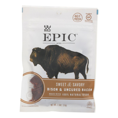 Epic - Jerky Bites - Bison Meat - Case Of 8 - 2.5 Oz.