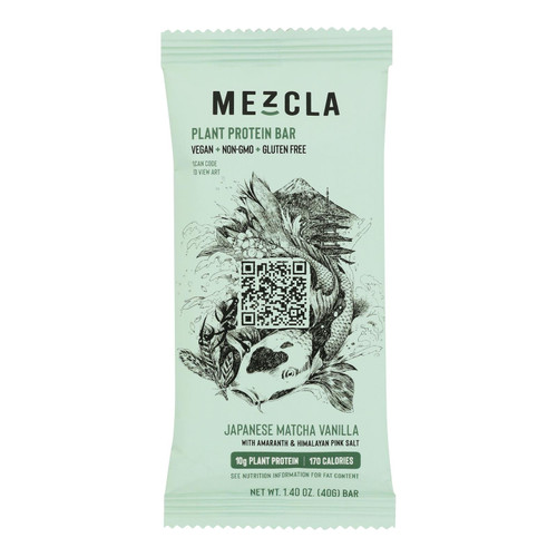 Mezcla - Prot Bar Japns Matcha Vanilla - Case Of 15-1.4 Oz