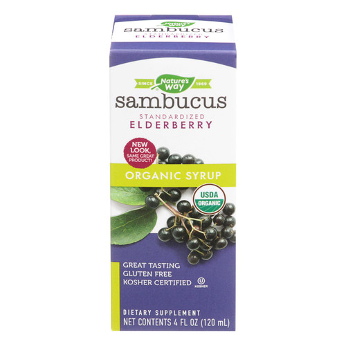 Nature's Way - Organic Sambucus - Elderberry Syrup - 4 Fl Oz