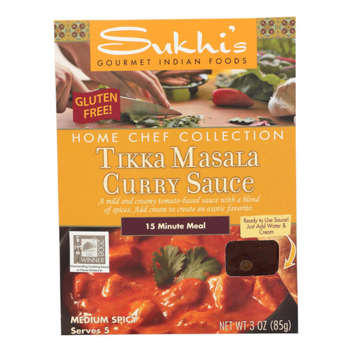 Sukhi's Gourmet Indian Food Tikka Masala Sauce - 3 Oz - Case Of 6