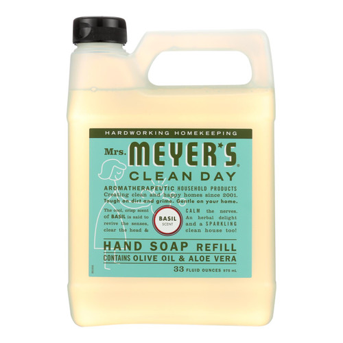 Mrs. Meyer's Clean Day - Liquid Hand Soap Refill - Basil - Case Of 6 - 33 Fl Oz.