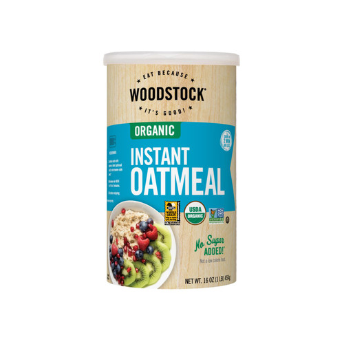 Woodstock Organic Instant Oatmeal - Case Of 12 - 16 Oz