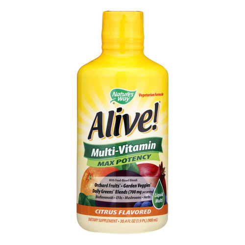 Nature's Way - Alive! Multi-vitamin - Max Potency - Citrus - 30 Fl Oz.