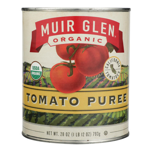 Muir Glen Muir Tomato Puree - Tomato - Case Of 12 - 28 Oz.