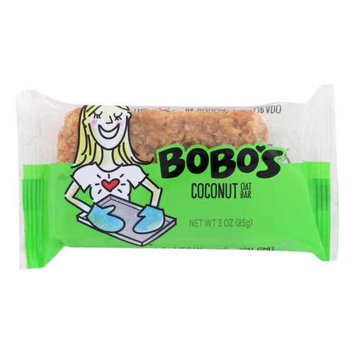 Bobo's Oat Bars - All Natural - Coconut - 3 Oz Bars - Case Of 12