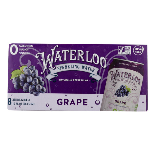 Waterloo - Sparkling Water Grape - Case Of 3 - 8/12 Fz