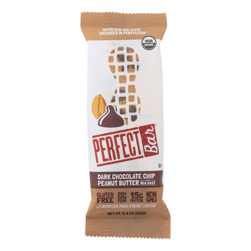 Perfect Bar Dark Chocolate Chip Peanut Butter Perfect Bar  - Case Of 8 - 2.3 Oz