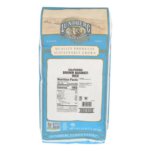 Lundberg Family Farms Brown Basmati Rice - Single Bulk Item - 25lb