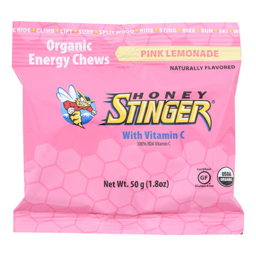 Honey Stinger Energy Chews - Pink Lemonade - Case Of 12 - 1.8 Oz.