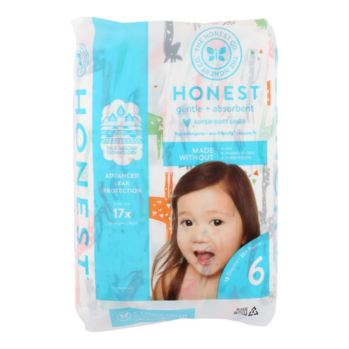 The Honest Company - Dpr Mlt Color Giraffe Sz6 - 1 Each - 18 Ct