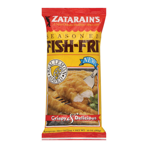 Zatarain's Fish Fry- Seasoned - Case Of 12 - 10 Oz.