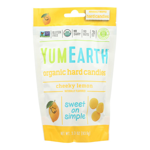 Yumearth Organics Organic Lemon Drops - Cheeky Lemon - 3.3 Oz - Case Of 6