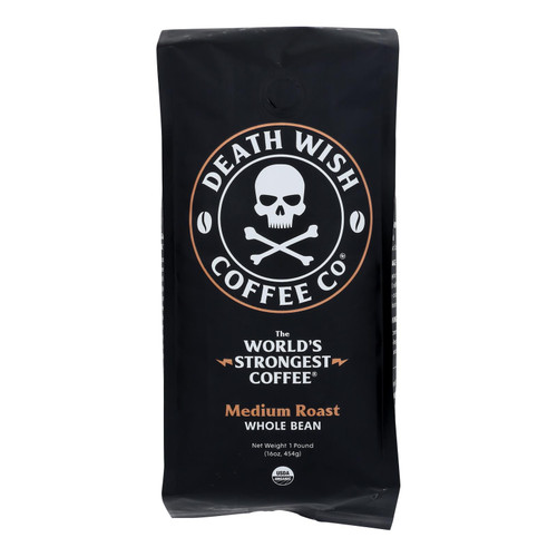 Death Wish Coffee - Coffee Medium Rst Whole Bean - Case Of 6-16 Oz
