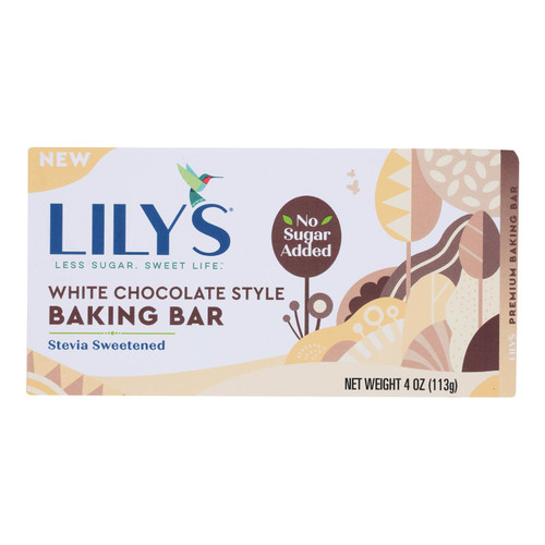 Lilys - Bar White Chocolate Baking - Case Of 12-4 Oz