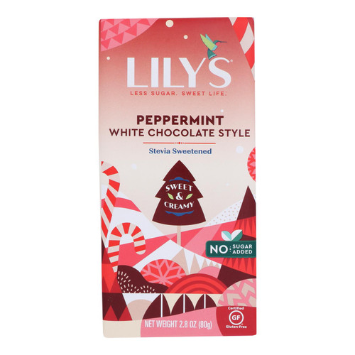 Lilys - Bar Ppprmnt White Chocolate - Case Of 12-2.8 Oz