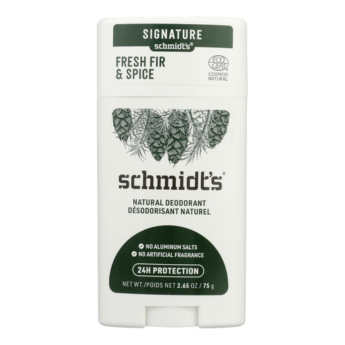 Schmidts - Deodorant Frsh Fir & Spice Stk - 1 Each-2.65 Oz
