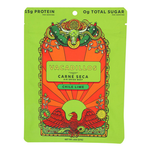 Vacadillos - Carne Seca Chile Lime - Case Of 8-2 Oz
