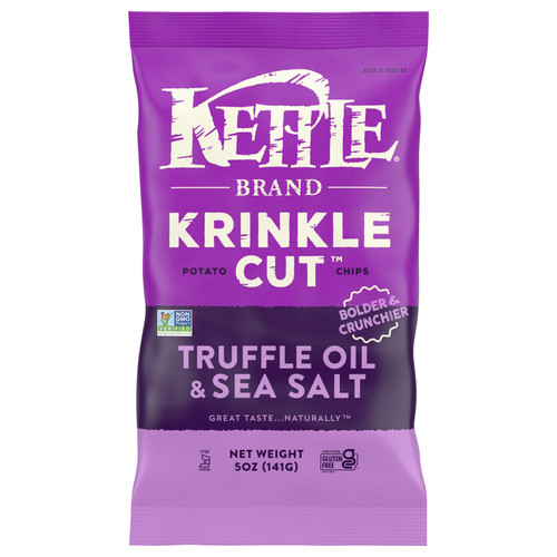 Kettle Brand - Krinkle Truff Sea Salt Chip - Case Of 15-5 Oz