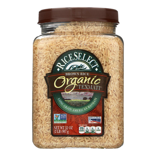 Rice Select Texmati Rice - Organic Brown - Case Of 4 - 32 Oz.