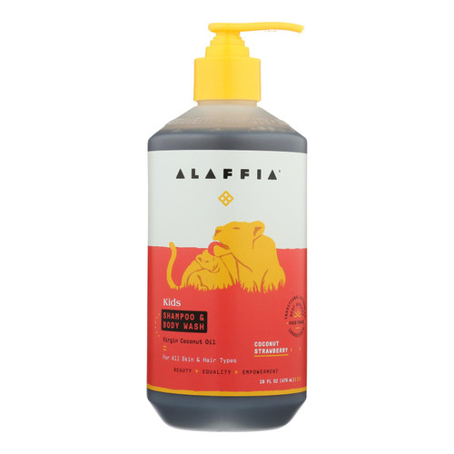 Alaffia - Everyday Shampoo And Body Wash - Coconut Strawberry - 16 Fl Oz.