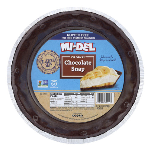 Midel Gluten Free Chocolate Snaps - Pie Crust - Case Of 12 - 7.1 Oz.