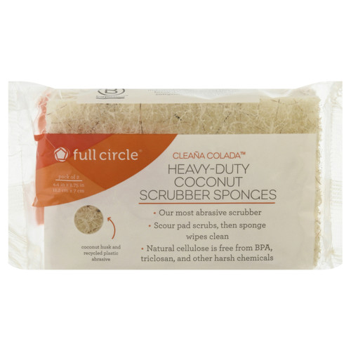 Full Circle Home - Coconut Scrubber Sponge 2pk - 1 Each-ct