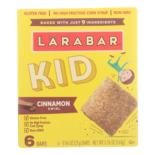 Larabar - Bar Kids Cinnamon Swirl - Case Of 8 - 6/.96 Oz