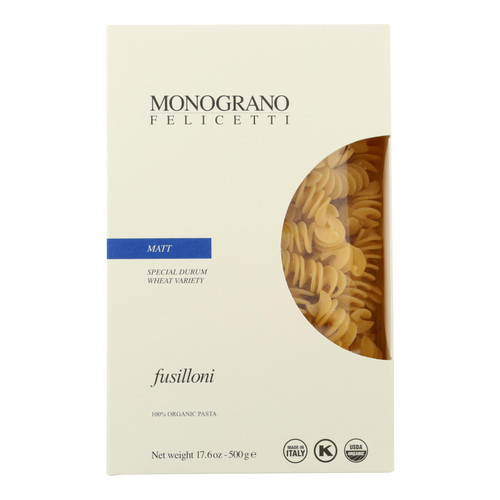 Monograno - Matt Organic Fusilloni - Case Of 8 - 17.64 Oz