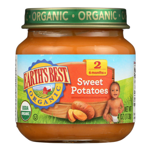 Earth's Best - Stage 2 Sweet Potatoes - Case Of 10-4 Oz