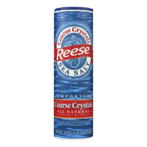 Reese Seasonings, Sea Salt, Coarse Crystals  - Case Of 12 - 24 Oz