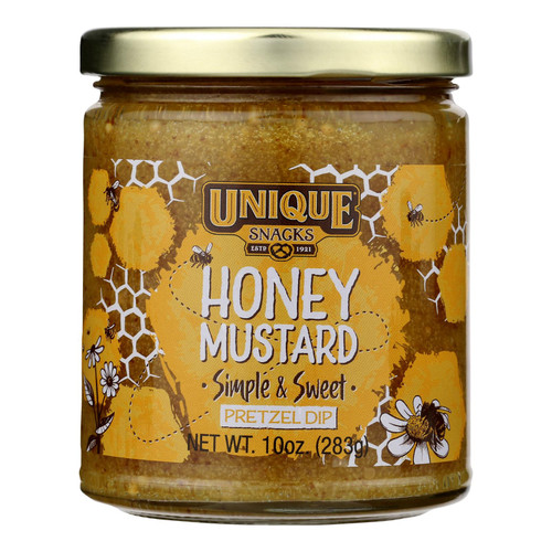 Unique Pretzels - Pretzel Dip Honey Mustard - Case Of 12 - 10 Oz